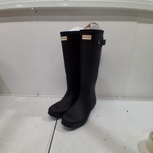 WOMEN'S HUNTER ORIGINAL TALL RAIN BOOTS - 10 - BLACK (STYLE:WFT1000RMA) image 2