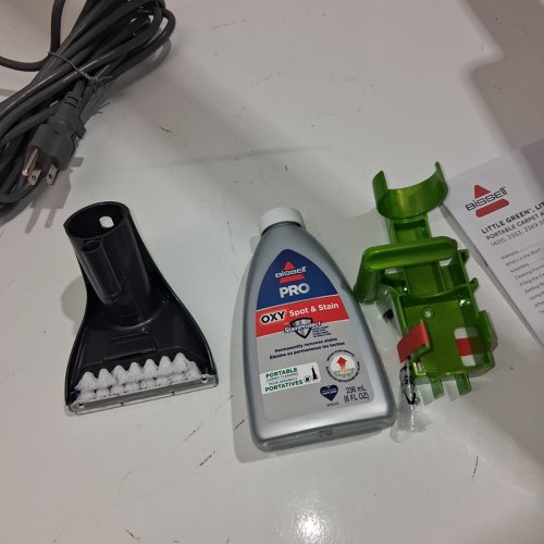 BISSELL LITTLE GREEN PORTABLE CARPET & UPHOLSTERY CLEANER - 40OZ - GREY/GREEN image 7