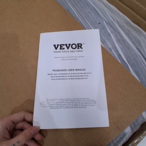 2PK HEAVY DUTY METAL PEGBOARD KIT - 32" X 16" - BLACK (MODEL: SKU4-PEGBOARD KIT) image 3