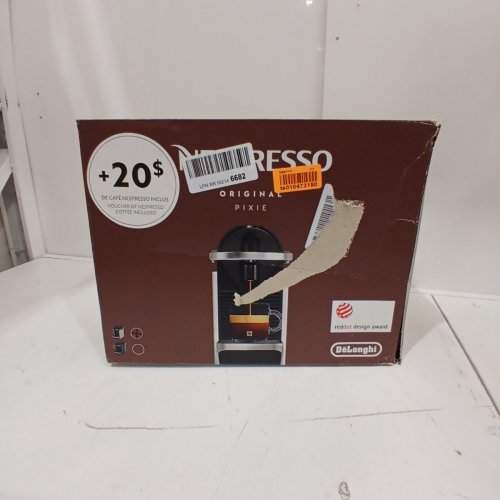 NESPRESSO BY DE’LONGHI PIXIE SINGLE SERVE ESPRESSO MACHINE - 40ML / 110ML - ALUMINUM/BLACK (MODEL: EN127SCA) image 5
