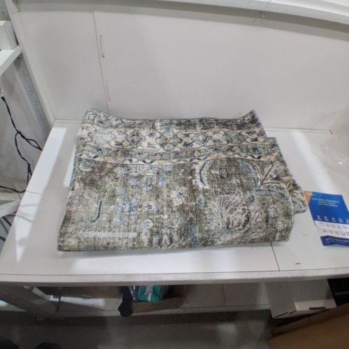 GARVEE MACHINE WASHABLE PATTERNED AREA RUG - 8FT X 10FT - IVORY/GRAY image 3