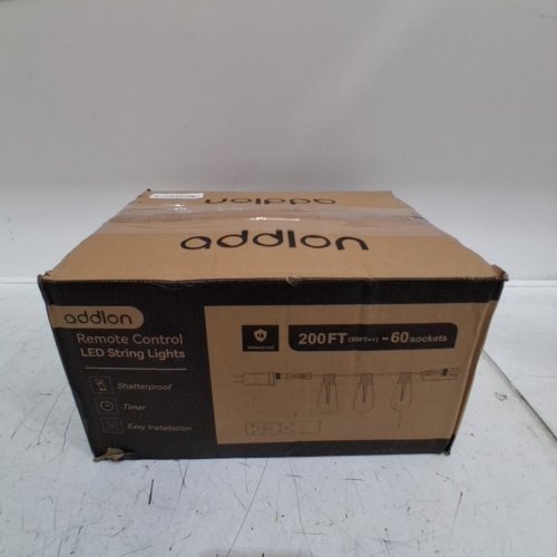ADDLON HEAVY DUTY WATERPROOF ST38 SOLAR STRING LIGHTS WITH REMOTE CONTROL - 200FT - 60 SOCKETS image 5
