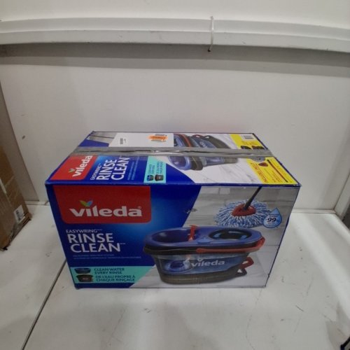 VILEDA EASYWRING RINSECLEAN SPIN MOP & BUCKET SYSTEM - GREY/BLUE image 3