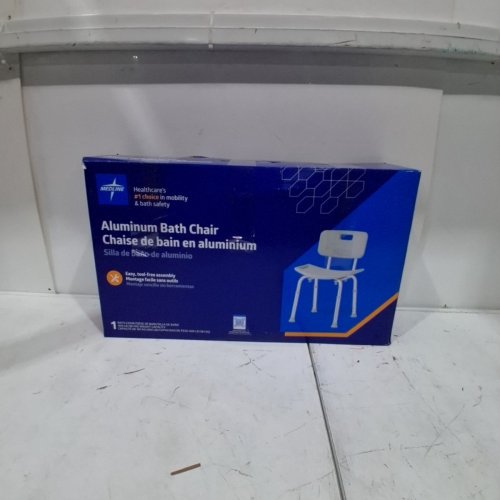 MEDLINE GUARDIAN DELUXE ALUMINUM BATH CHAIR - 400LBS CAP - GREY (MODEL: G2-101KRX1) image 4