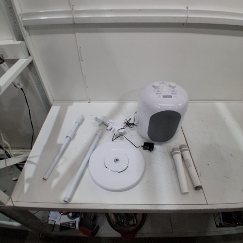 THE SINGING MACHINE SINGCAST ULTIMATE KARAOKE MACHINE WITH MICROPHONES & STAND - WHITE (MODEL: 2324232/SMC2040) image 3