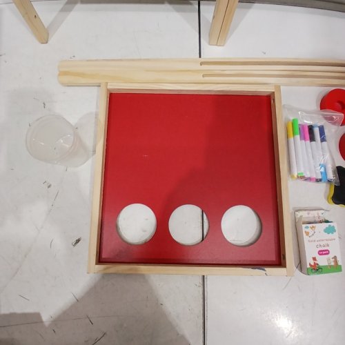 ENLITOYS WOODEN WHITEBOARD & CHALKBOARD - DOUBLE-SIDED STANDING ART EASEL FOR KIDS image 4