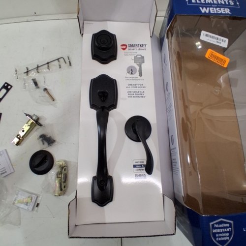 WEISER ELEMENTS BRENTWOOD BELMONT HANDLESET - MATTE BLACK (MODEL: 9GLC94710-017) image 4