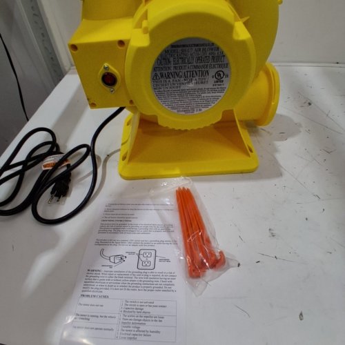 COMMERCIAL AIR BLOWER FOR INFLATABLES - 3400RPM - 1HP - YELLOW (MODEL: SH-U7) image 4