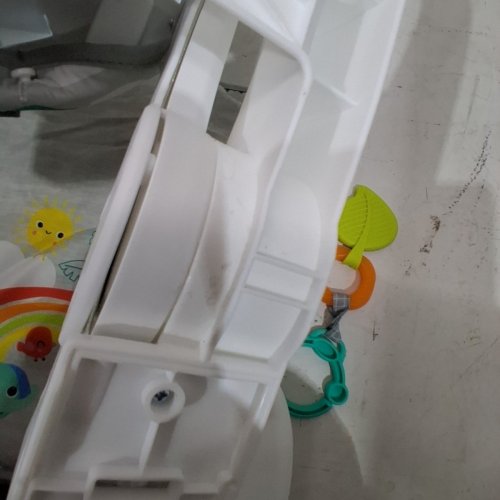 BRIGHT STARTS LEARN-TO-SIT 2-POSITION BABY FLOOR SEAT WITH TOYS - 4-12MONTHS - GREY / WHITE / YELLOW ( MODEL 12956 ) image 3