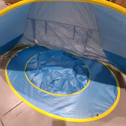 MONOBEACH BABY BEACH TENT POP UP PORTABLE SHADE POOL UV PROTECTION SUN SHELTER FOR INFANT- 48" X 31" X 26"- BLUE image 3