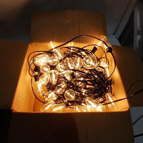 OHLUX LED SHATTERPROOF WEATHER RESISTANT DIMMABLE OUTDOOR STRING LIGHTS - 120V - 50W - 2200K -180FT (MODEL:‎GLS-20J2P-E17-ST38-94) image 2