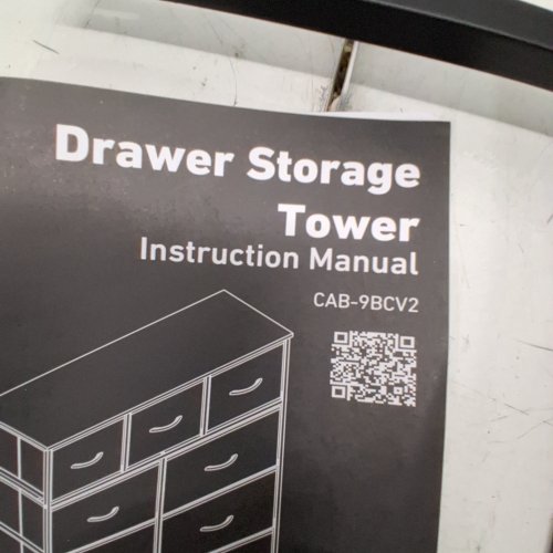 SOMDOT 9-DRAWER TALL STORAGE DRESSER - 39.4" X 11.8" X 39" - CHARCOAL GREY (MODEL: CAB-9BCV2) image 3