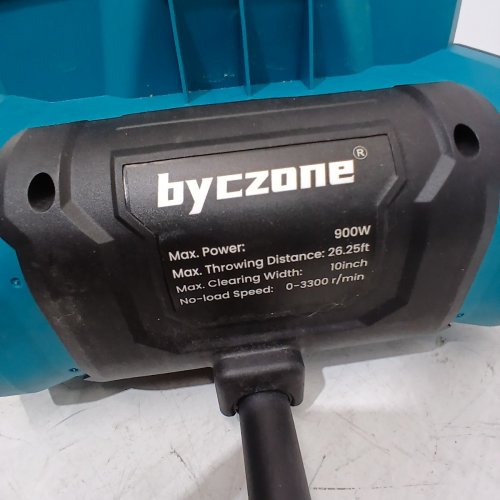 BYCZONE ELECTRIC CORDLESS SNOW BLOWER- 26FT THROW DISTANCE WITH 2 BATTERIES - 10" - BLUE image 4