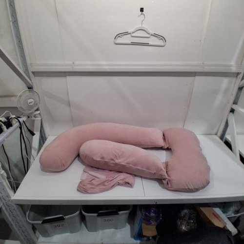 U-SHAPED PREGNANCY BODY PILLOW WITH DETACHABLE PIECES - 50" - PINK image 2