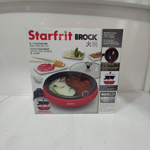 STARFRIT THE ROCK DUAL-SIDED ELECTRIC HOT POT FONDUE - 3L - RED (MODEL: 024425) image 3