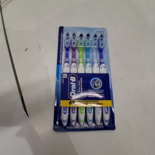 6PK ORAL-B MEDIUM DUAL CLEAN TOOTHBRUSHES - ASSORTED COLORS image 2