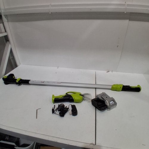SUN JOE CORDLESS TELESCOPING POLE PRUNER WITH BATTERY- 24 V - 4FT-5.83FT GREEN/BLACK (MODEL: 24V-LRPL2-LTE-SJG) image 4