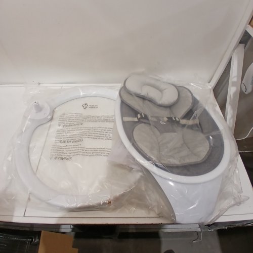 MUNCHKIN SWING TOUCH & REMOTE CONTROLLED INFANT SWING WITH SOUNDS & BLUETOOTH - 0-9M (20LBS CAPACITY) - GREY/WHITE (MODEL: image 2