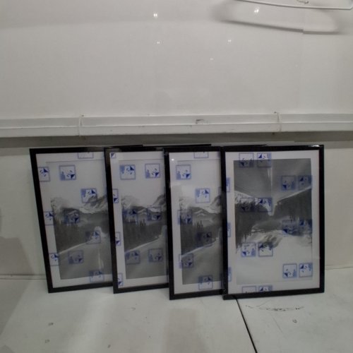 4PK AMERICANFLAT PLEXIGLASS PICTURE FRAMES, 14" X 20" - BLACK TRIM image 2
