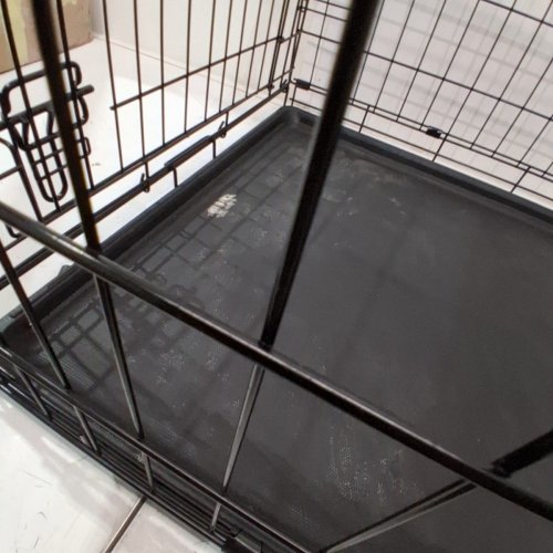 SINGLE DOOR FOLDING METAL CRATE - 36.4"X23"X26" - BLACK image 3