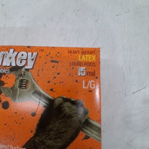 50PK GREASE MONKEY WATSON DISPOSABLE LATEX GLOVES - 15MIL -LARGE - BLUE image 2