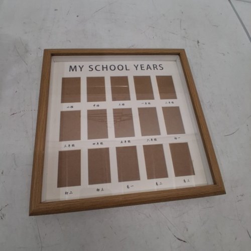 HEMOTON GROWTH PHOTO ALBUM - COMMEMORATIVE PHOTO FRAME FOR SCHOOL YEAR MEMORIES - NATURAL WOOD image 3