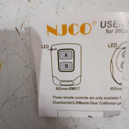 2PK NJCO GARAGE DOOR REMOTE CONTROLS - COMPATIBLE WITH LIFTMASTER CHAMBERLAIN CRAFTSMAN - 315MHZ - BLACK image 3