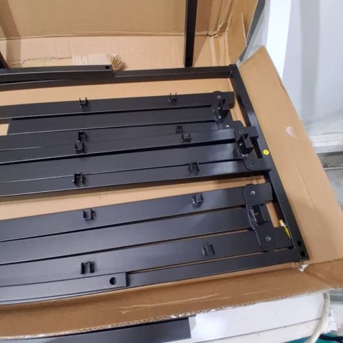 EAVESINCE METAL BED FRAME NO BOX SPRING NEEDED - QUEEN - BLACK (MODEL: EE18-4Q QUEEN) image 6