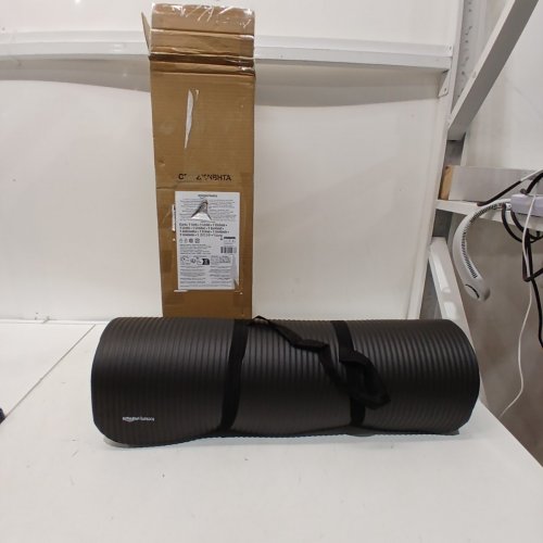 AMAZON BASICS EXTRA THICK EXERCISE/YOGA MAT - 74" X 24" X 1/2" - BLACK image 2