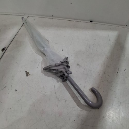TRANSPARENT UMBRELLA - 28" X 25" - CLEAR/GREY image 2