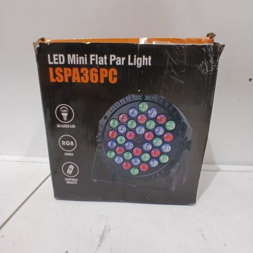 JAVIK SLIM LED STAGE LIGHTS PAR LIGHT WITH 36 LED LIGHTS & REMOTE CONTROL - 7" - BLACK (MODEL: LSPA36PC) image 4