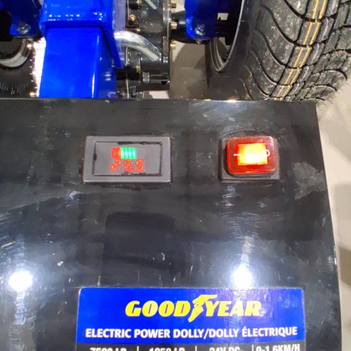 GOODYEAR ELECTRIC TRAILER DOLLY - 3600LBS MAX TRAILER WEIGHT, 600LB MAX TONGUE WEIGHT - DC 24V 800W 7AH W/HEAVY DUTY COMMERCIAL 2" BALL HITCH MOUNT - BLUE image 2