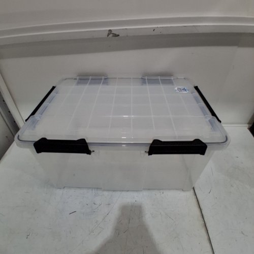 2PK STERILITE GASKET STORAGE BOX - 80 QT/76 L EACH- CLEAR WITH BLACK LATCHES (STYLE: 3938LAB90) image 4