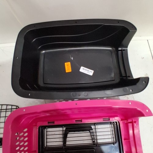 PETMATE TWO DOOR PET KENNEL FOR PETS UP TO 15 POUNDS - 19" X 13" X 10" - PINK/BLACK (MODEL: K112) image 3