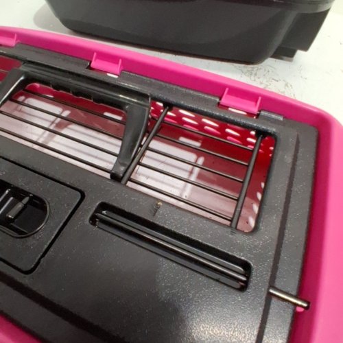 PETMATE TWO DOOR PET KENNEL FOR PETS UP TO 15 POUNDS - 19" X 13" X 10" - PINK/BLACK (MODEL: K112) image 4