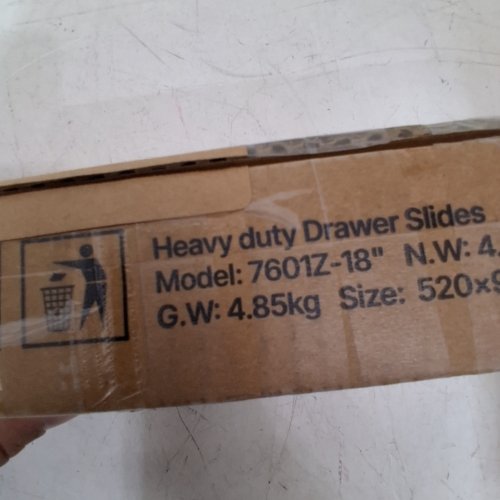 VEVOR HEAVY DUTY FULL EXTENSTION DRAWER SLIDES - 18" (MODEL: 7601Z-18") image 2