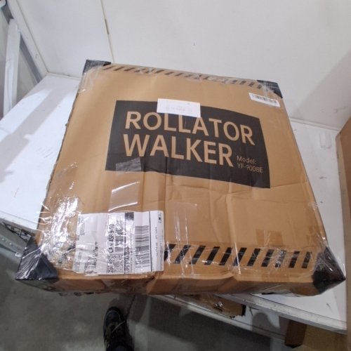 ELENKER FOLDABLE ALL TERRAIN UPRIGHT STAND UP ROLLATOR WALKER WITH SEAT - 39" - 45" - 300 LBS MAX - RED (MODEL: YF-9008E) image 5