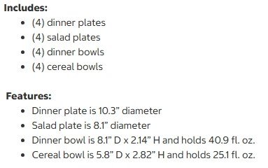 16PC OVER&BACK CERAMIC DINNERWARE SET - BEIGE (MODEL: 1759360) image 2