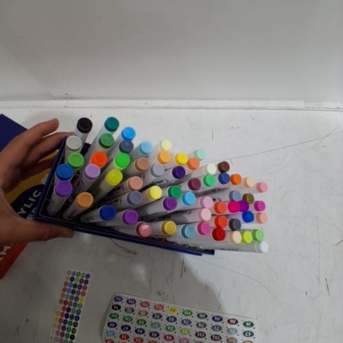 60PC - ARRTX 60A COLORS ACRYLIC BRUSH TIP PAINT MARKERS image 3