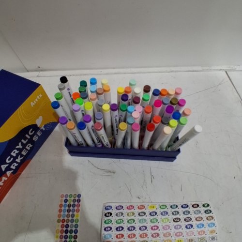 60PC - ARRTX 60A COLORS ACRYLIC BRUSH TIP PAINT MARKERS image 4