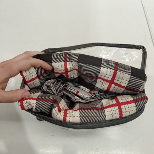 3PC JOLUSERE PLAID DUVET COVER AND PILLOW SHAMS SET - KING - GREY/RED/WHITE/BLACK (MODEL: JFS1611) image 3