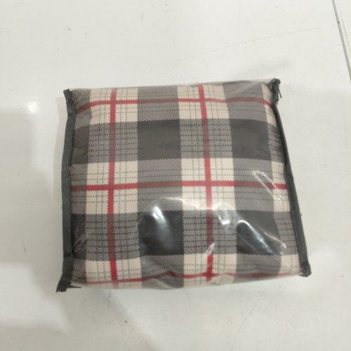 3PC JOLUSERE PLAID DUVET COVER AND PILLOW SHAMS SET - KING - GREY/RED/WHITE/BLACK (MODEL: JFS1611) image 4