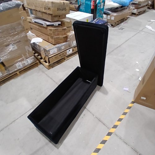 SONGMICS STORAGE OTTOMAKN BENCH - 43" X 15.7" X 15.4" - BLACK image 3