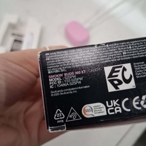 SKULLCANDY WIRELESS EARBUDS - UP TO 20 HR BATTERY LIFE; IPX4 - PINK (MODEL: SMOKIN' BUDS 360 XT) image 3