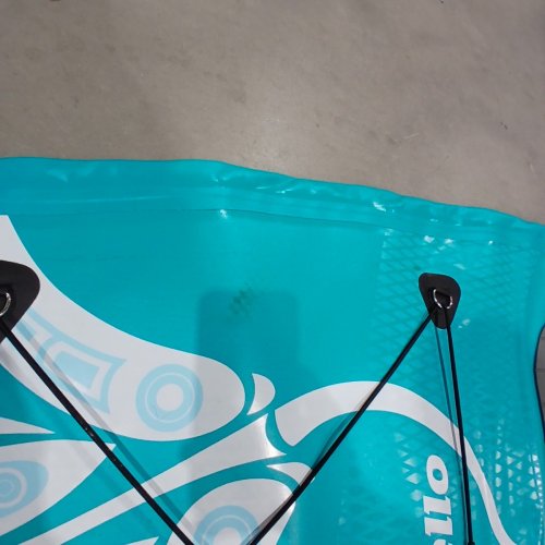 MARCELLO INFLATABLE STAND UP PADDLE BOARD AND ACCESSORY KIT - 10.5"X33" - TURQUOISE MANTA image 3