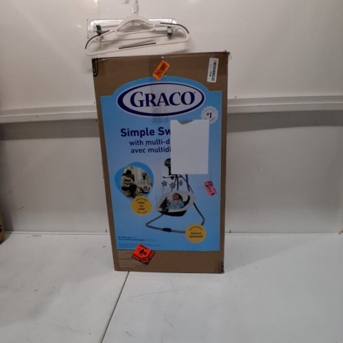 GRACO SIMPLE SWAY LX SWING WITH MULTI-DIRECTION SEAT, 10 SONGS, 5 NATURE SOUNDS, 6 SWING SPEED AND 2 SPEED VIBRATION - GREY - (MODEL: 2143050) image 5
