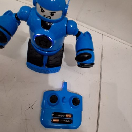 SHARPER IMAGE MECHA RIVALS JIB VS. JAB RC ROBOTS - BLUE / WHITE image 2