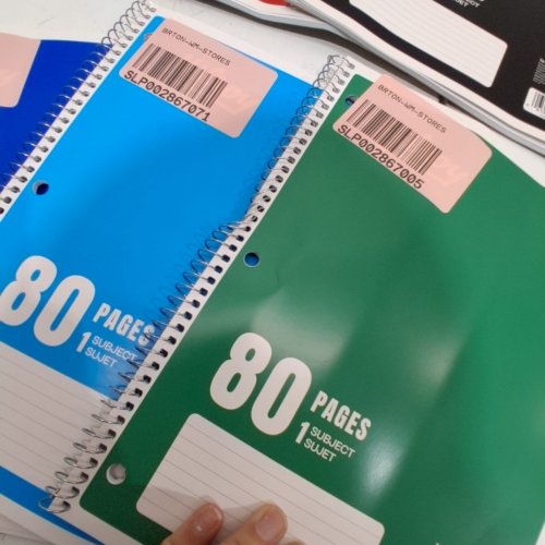 6 HILROY SPIRAL LINED MARGIN NOTEBOOKS - 80 PAGES EACH - 8.5" X 11" - ASSORTED COLOURS image 3
