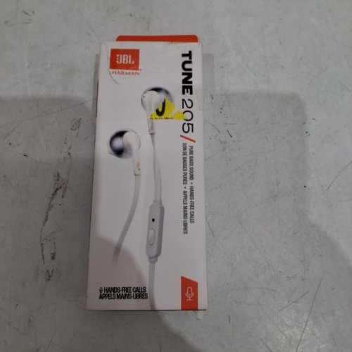 JBL BY HARMAN TUNE 205 WIRED IN EAR HEADPHONES WITH ONE-BUTTON REMOTE/MIC WITH HANDSFREE CALLING WHITE (MODEL:‎JBLT205BLKAM) image 3