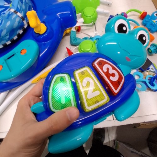 BABY EINSTEIN NEPTUNE'S OCEAN DISCOVERY JUMPER WITH ADJUSTABLE HEIGHT - 15+ MULTI-SENSORY TOYS/ACTIVITIES - 4 LANGUAGES - MULTI-COLOUR (MODEL: 10455) image 2